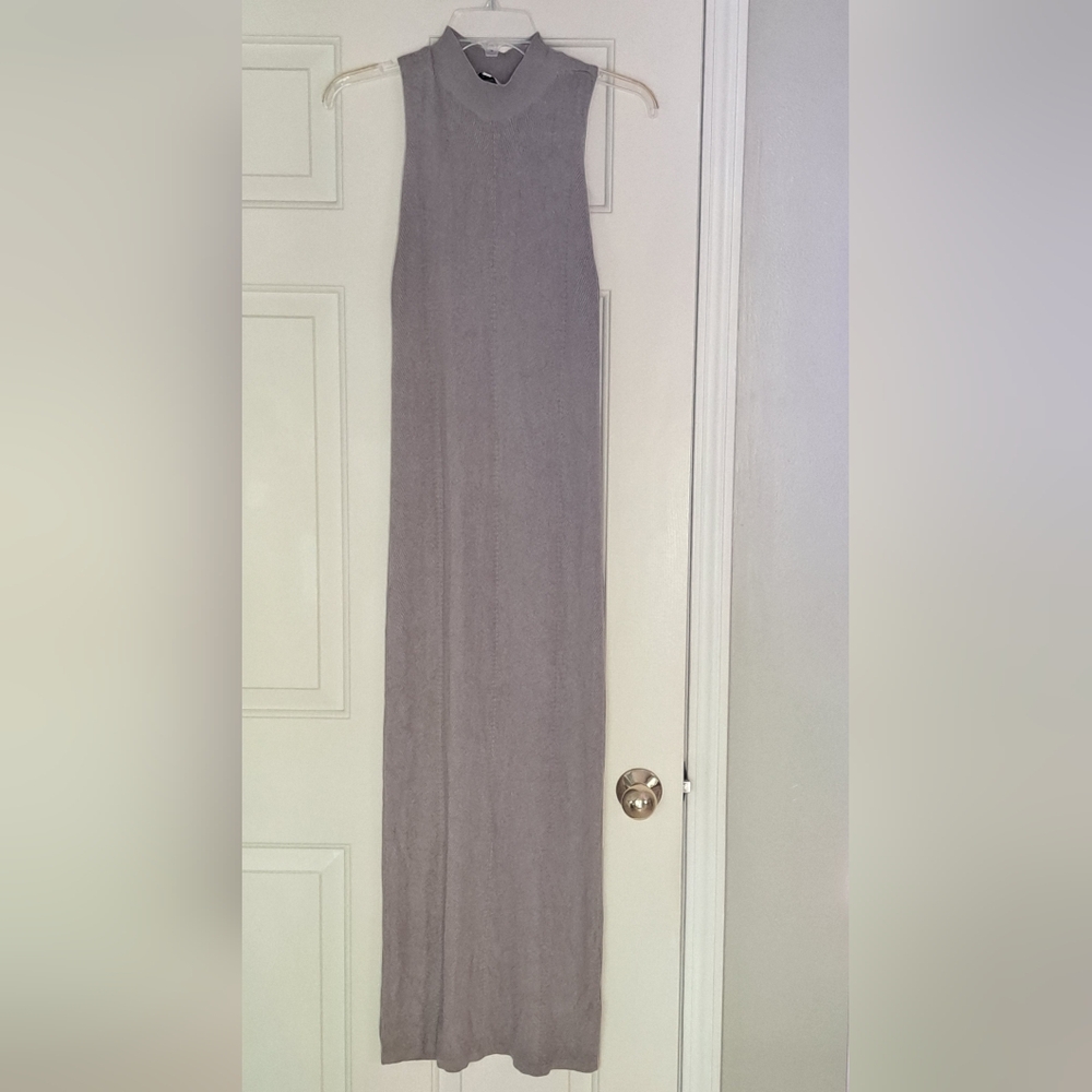 Freshman 1996 Maxi Ribbed Knit Bodycon Taupe Soft Vacation Dress.  Size M.